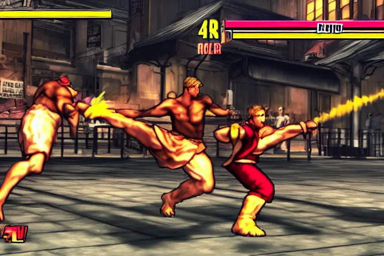 Image similar to ryan gosling in street fighter iv, in - game screenshot