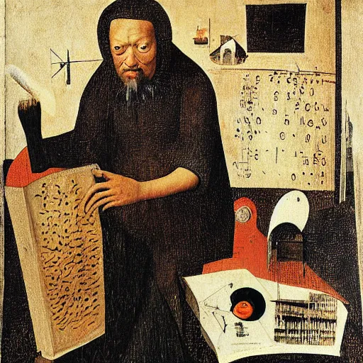 Image similar to charles mingus by hieronymus bosch