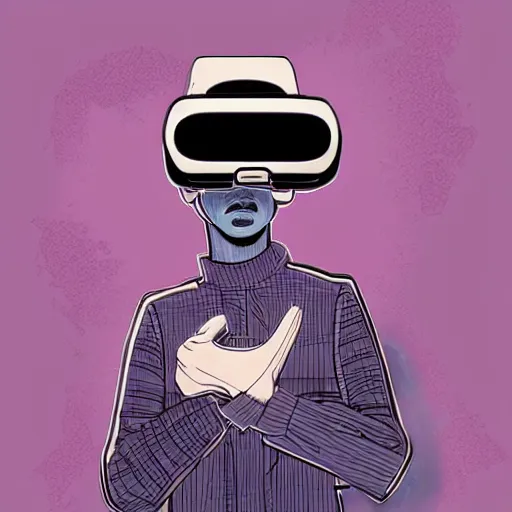 Prompt: virtual reality digital illustration by Ady Setiawan