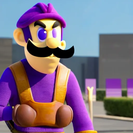 Image similar to ryan reynolds as waluigi, highly detailed, extremely high quality, hd, 4 k, 8 k, canon 3 0 0 mm, professional photographer, 4 0 mp, lifelike, top - rated, award winning, realistic, detailed lighting, detailed shadows, sharp, no blur, edited, corrected, trending