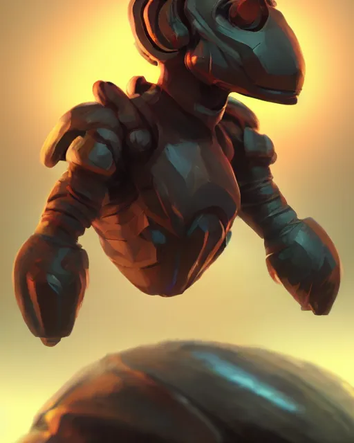 Image similar to a tiny creature with a huge power glove, bust shot, smooth, intricate, elegant, power aura, digital painting, artstation, concept art, sharp focus, illustration, art by jason chan and riot studios,