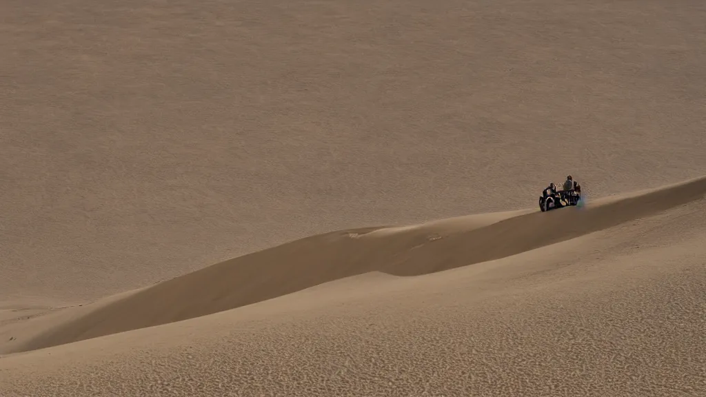 Prompt: dune shouting in the desert