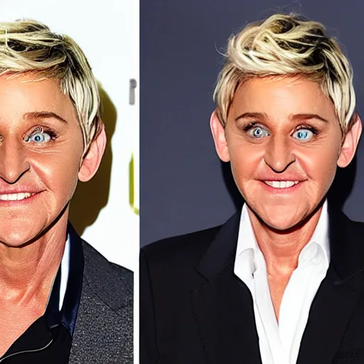 Image similar to ellen degeneres mixed with jay leno