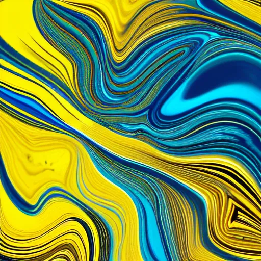 Image similar to olorful abstract geometric background. liquid dynamic gradient hypnotic waves. fluid marble texture art by oscar galvan, willem de kooning, natelle quek