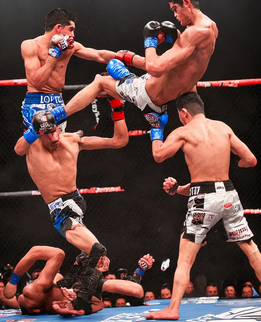 Image similar to chito vera knocks out dominick cruz via headkick, by annie leibovitz and steve mccurry, natural light, detailed face, canon eos c 3 0 0, ƒ 1. 8, 3 5 mm, 8 k, medium - format print