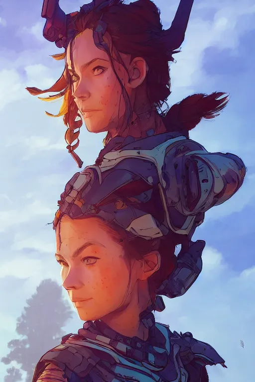 Image similar to combination suit armor aloy horizon forbidden west horizon zero dawn robot ninja mask helmet backpack tribal, art gta 5 comics, official fanart behance hd artstation by jesper ejsing, by rhads, makoto shinkai and lois van baarle, ilya kuvshinov, ossdraws radiating a glowing aura cgi rtx 2 0 2 2