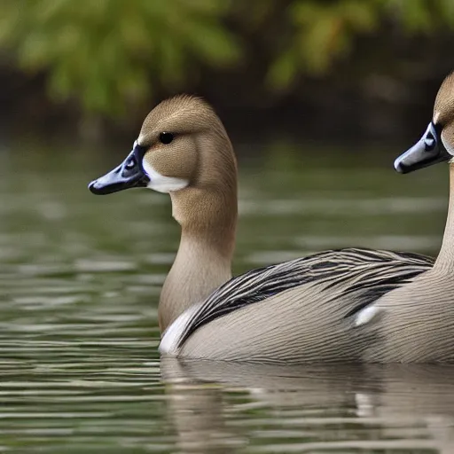 Image similar to runner ducks, 4k, realistic