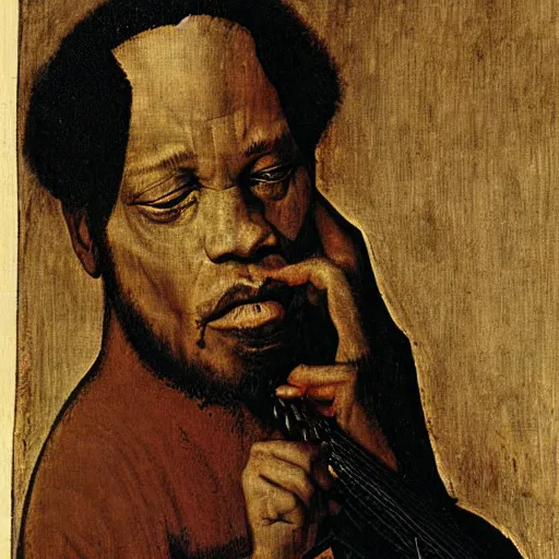 Prompt: charles mingus by hieronymus bosch