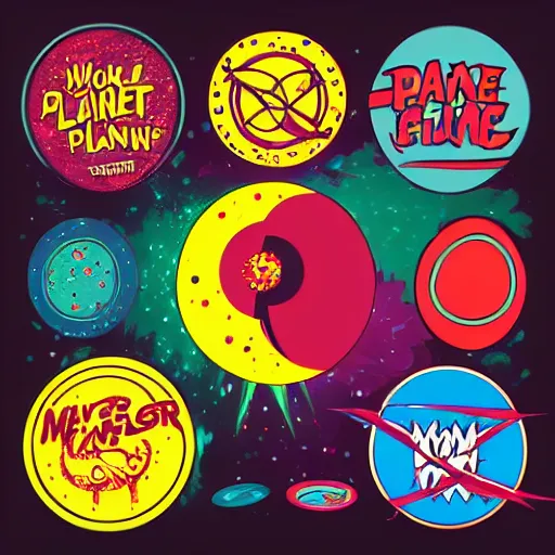 Image similar to 2 planet collapse particle fusion element macro cosmic art by butcher billy, sticker, colorful, illustration, highly detailed, simple, smooth and clean vector curves, no jagged lines, vector art, smooth andy warhol style