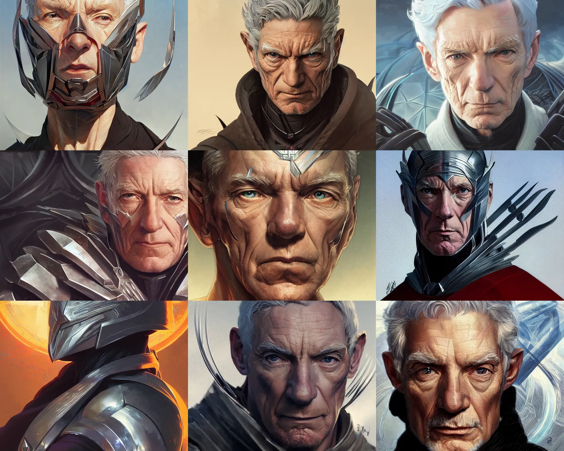 Prompt: portrait of magneto, intricate, highly detailed, digital painting, artstation, concept art, sharp focus, illustration, art by artgerm and greg rutkowski and alphonse mucha, ghibli realistic