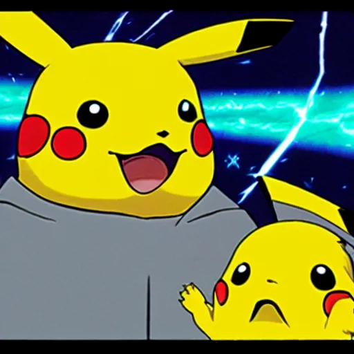 Prompt: pikachu getting radiation sickness from cosmic rays