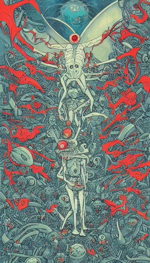 Prompt: alien invasion attacking earth the end of the world, by james jean,