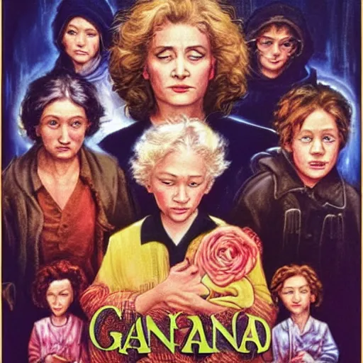 Image similar to Poster for the movie Grandma released in 1986 illustrated by Drew Struzan