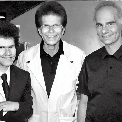 Image similar to Bogdanoff brothers meeting their cosmetic surgeon