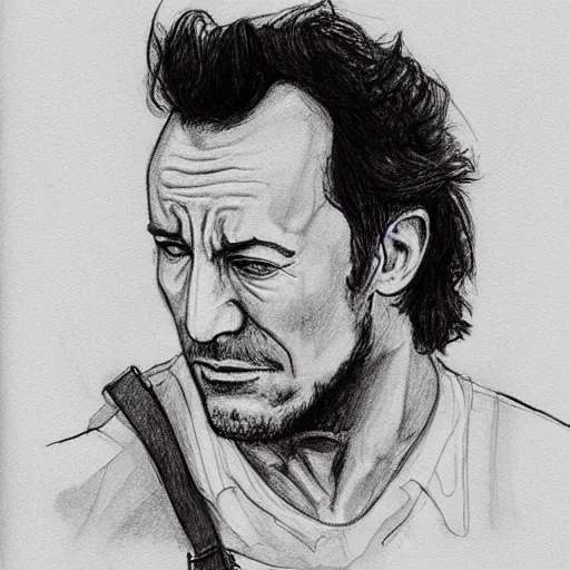 Image similar to bruce springsteen rough sketch by loish