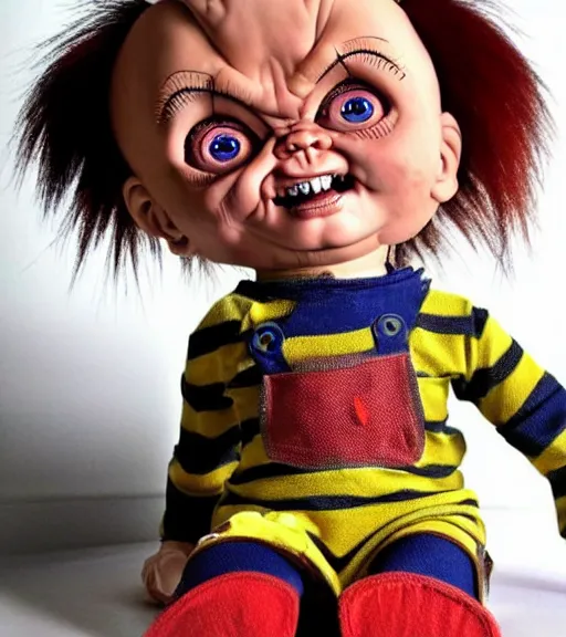 Image similar to a really cute version of the doll chucky