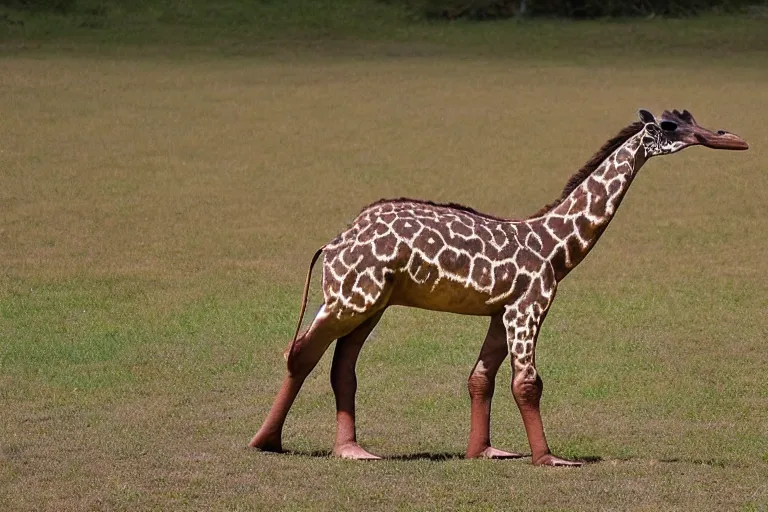 Image similar to a platypus giraffe hybrid