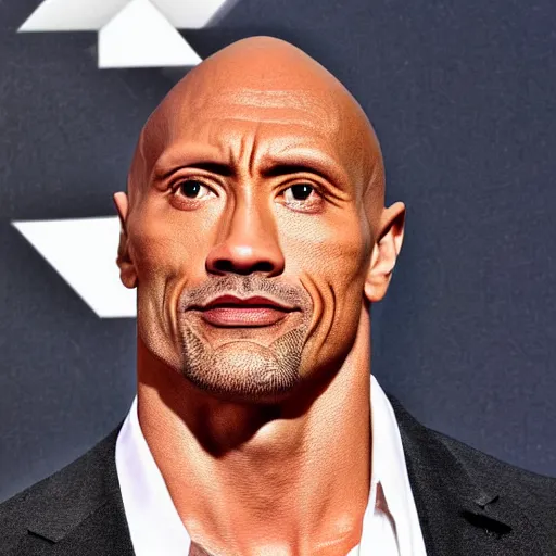 Prompt: the rock with a double chin