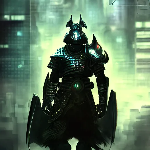 Image similar to !dream futuristic Cyberpunk Dragonborn Samurai, Utra Realistic, concept art, visual development, Clean lines, Higly detailed design, cinematic lighting, excellent composition