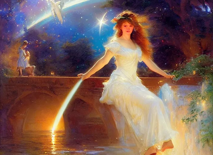 Image similar to river portal into the stars by vladimir volegov and alexander averin and delphin enjolras and daniel f. gerhartz and pierre auguste cot