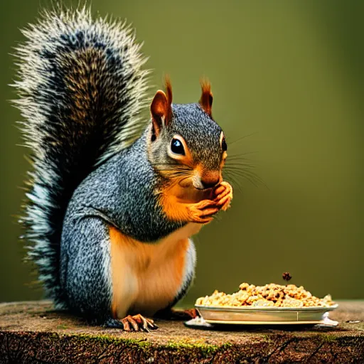 Image similar to photo capturing an extremely distraught squirrel after just dropping his food painted by Mike Winkelmann