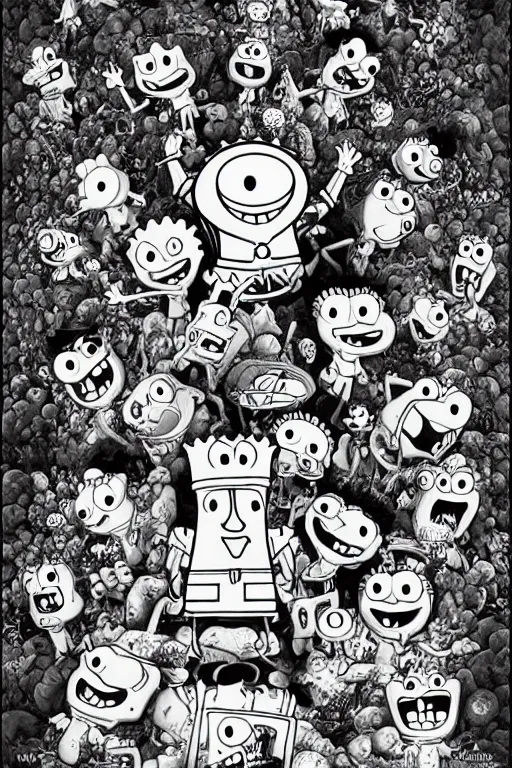 Image similar to SpongeBob in kentaro Miura style