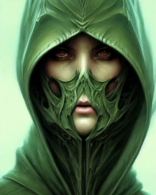 Prompt: concept art by artgerm, pestilence of the four horsemen of the apocalypse, soft green natural light, intricate, death with hood, highly detailed dark art, digital painting, artstation, concept art, smooth, sharp focus, illustration, art by greg rutkowski and luis rollo and uang guangjian and gil elvgren, symmetry!