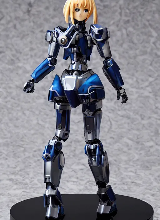 Image similar to Girl in mecha cyber Armor, portrait of the action figure of a girl, with bare legs，in the style of Kotobukiya ，anime figure