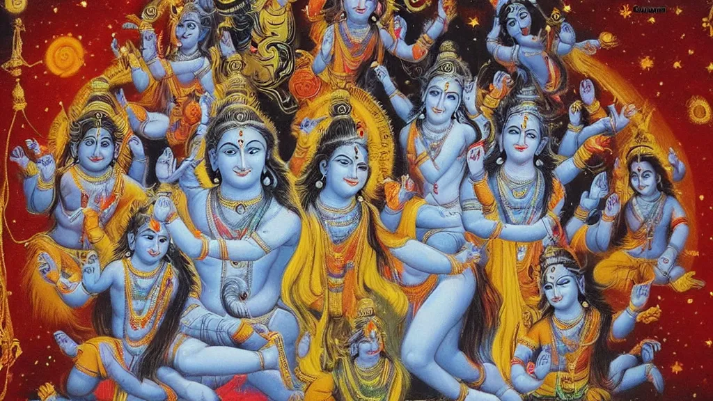 Prompt: the cosmic dance of lord shiva