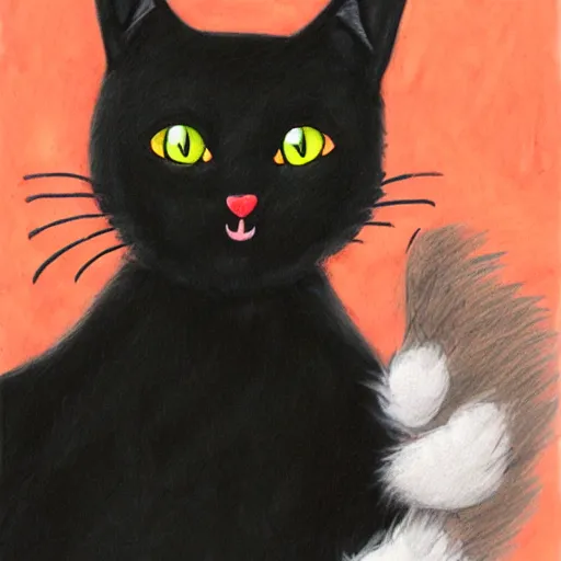 Image similar to black cat furry art