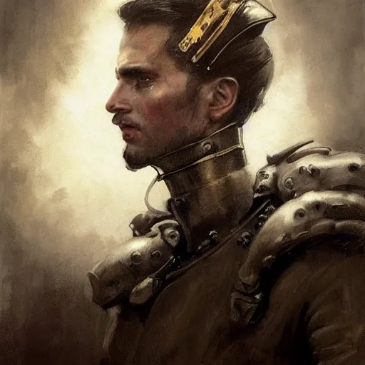 Image similar to portrait of gonzalo fernandez de cordoba, face portrait, renaissance era clothing, epic, tragic, military art, fantasy, dieselpunk, hd shot, digital portrait, beautiful, artstation, comic style, by artgerm, guy denning, jakub rozalski, magali villeneuve and charlie bowater