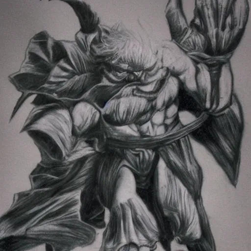 Prompt: berserk by kentaro miura