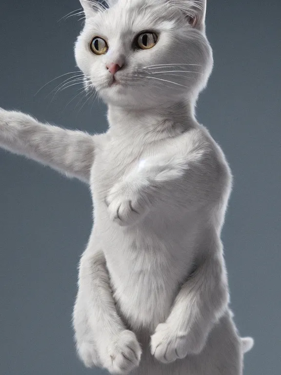 Prompt: a humanoid cat wearing a scientist white coat, digital art, digital painting, masterpiece, anatomically correct, five fingers, cinematic, high coherence, realistic, high quality, highly detailed, 8 k, dramatic lighting, path traced, centered, high definition