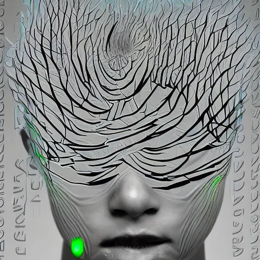 Image similar to anxiety inducing digital mixed media art