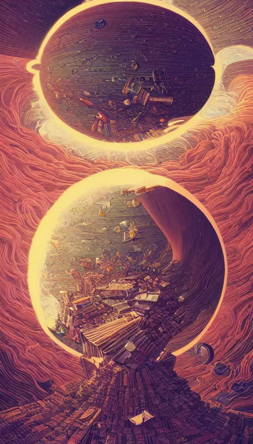 Image similar to The oracle of bibliophiles on cosmic cloudscape, italian futurism, Dan Mumford, da vinci, Victo Ngai, Kilian Eng, Josan Gonzalez