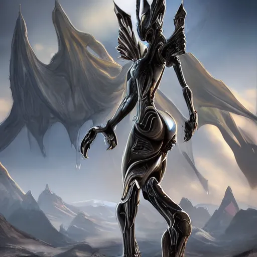 Image similar to high quality bug point of view shot, shrunken on the ground looking up, of a highly detailed beautiful Giant female warframe, but as an anthropomorphic robot female dragon, looming over the view, about to step on view, unaware of your existence, posing elegantly, pov of an ant, sleek armor, highly detailed art, realistic, professional digital art, high end digital art, furry art, DeviantArt, artstation, Furaffinity, 8k HD render, epic lighting