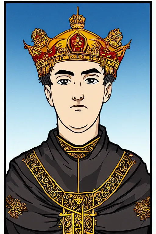 Prompt: emperor justinian anime