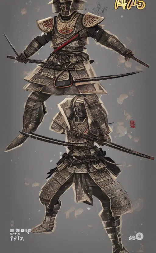 Image similar to Bow Ashigaru, trading card front, stunning, volumetric lightning, realistic armors, shogun era, matte, sharp focus, 150mm, illustration, artstation, by Ina Wong, professional result, realistic human anatomy, simple design, realistic equipment, D&D