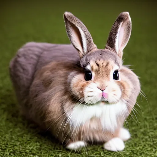 Prompt: a bunny - cat - hybrid, animal photography
