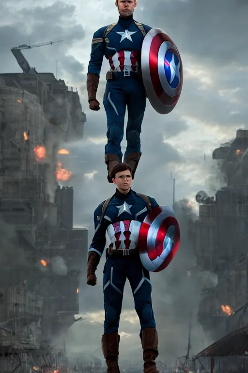 Prompt: chadwick booseman as captain america, 8 k, hdr, great light, by greg rutkowski and annie leibowitz