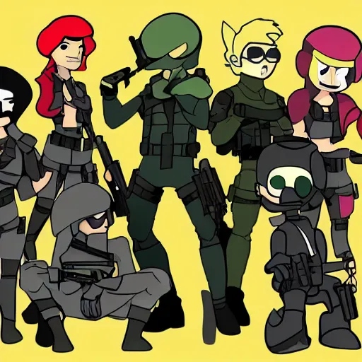 Prompt: metal gear solid in the style of steven universe, popular post, cartoon style