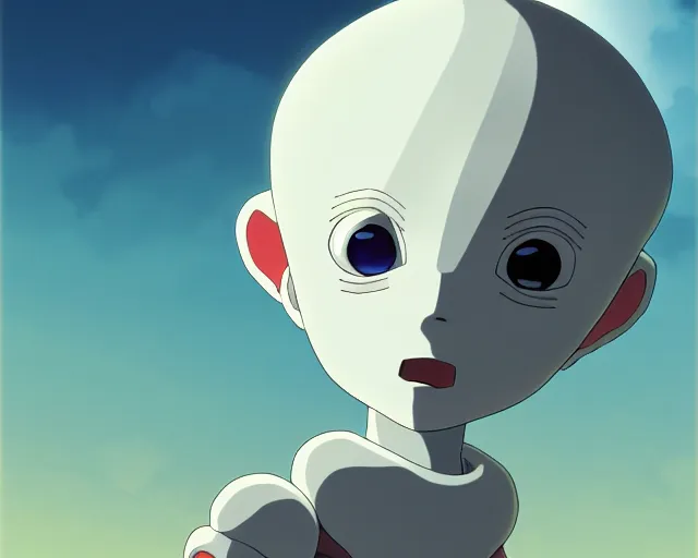 Prompt: anime fine details portrait of an alien baby. anime masterpiece by Studio Ghibli. 8k, sharp high quality anime illustration in style of Ghibli, artstation