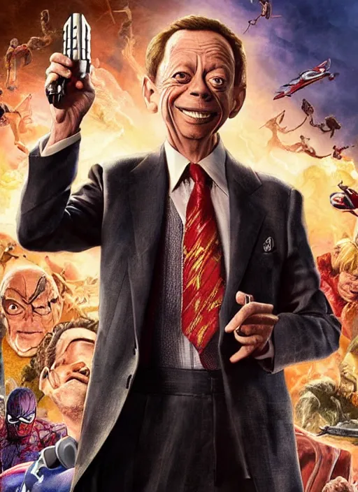 Image similar to don knotts in the marvel cinematic universe, movie poster, official marvel media, highly detailed, poster artwork