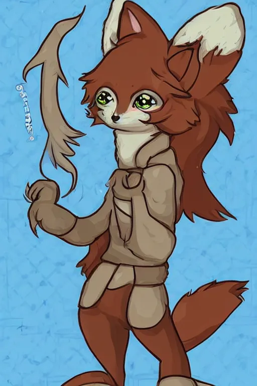 Image similar to a cute medieval anthropomorphic fox with a fluffy tail, comic art, trending on furaffinity, cartoon, kawaii, backlighting, furry art!!!, cool shading, concept art