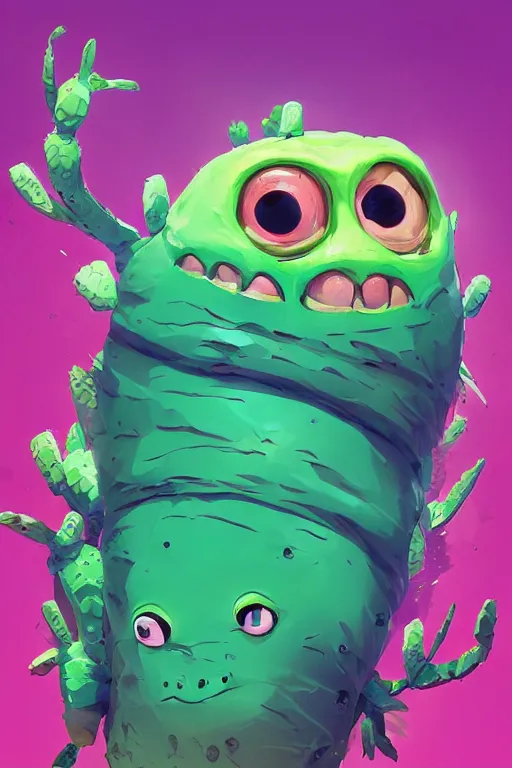 Image similar to 3 d render creature animal sushi cristal very big eye roots cactus elemental flush of force nature micro world fluo fishscale, comics gta 5 cover, official fanart behance hd artstation by jesper ejsing, by rhads, makoto shinkai and lois van baarle, ilya kuvshinov, ossdraws