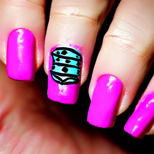 Image similar to punk rock nail art