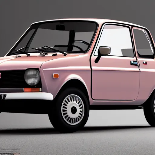 Image similar to Fiat 126p, high rendering, ultrarealistic, high detalied, artstation,8K