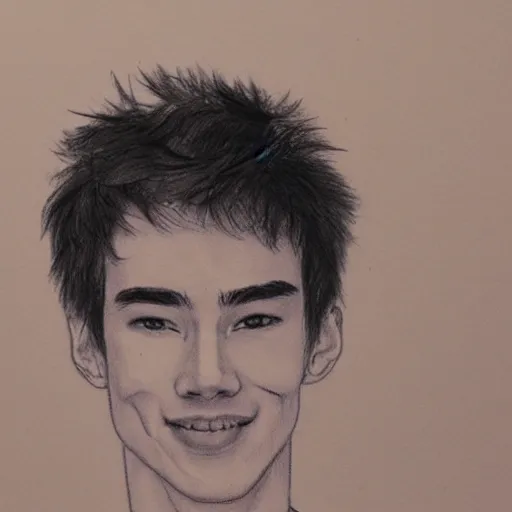 Image similar to a pencil sketch of jacob collier