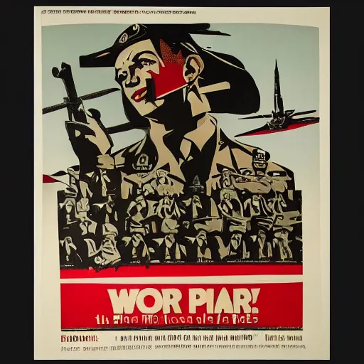 Image similar to World war 2 propaganda poster by Shepard Fairey, highly detailed and intricate, screen printing poster, 8k