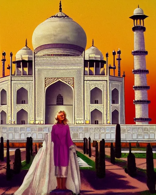 Image similar to tuesday weld visits the taj mahal by rudolph belarski